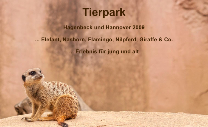 Tierpark   Hagenbeck und Hannover 2009  ... Elefant, Nashorn, Flamingo, Nilpferd, Giraffe & Co.  ... Erlebnis fr jung und alt